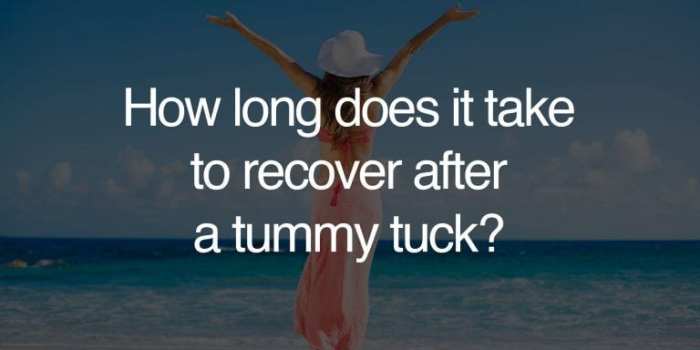 Tummy tuck recovery